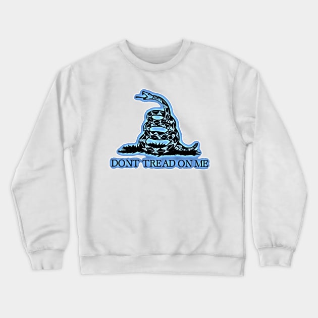 Blue Gadsden (Transparent Large Design) Crewneck Sweatshirt by Aeriskate